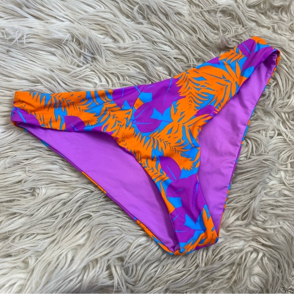 Vetchy Laguna Orange Purple Blue Tropical Bikini Bottoms - Picture 1 of 5